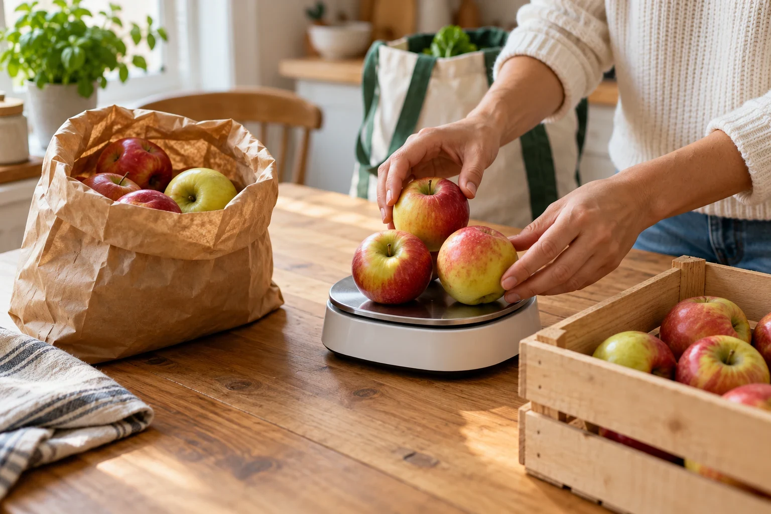 Ilustrație generată cu AI: Kilogram, legătură sau lădiță: cum înțelegi prețul produselor locale